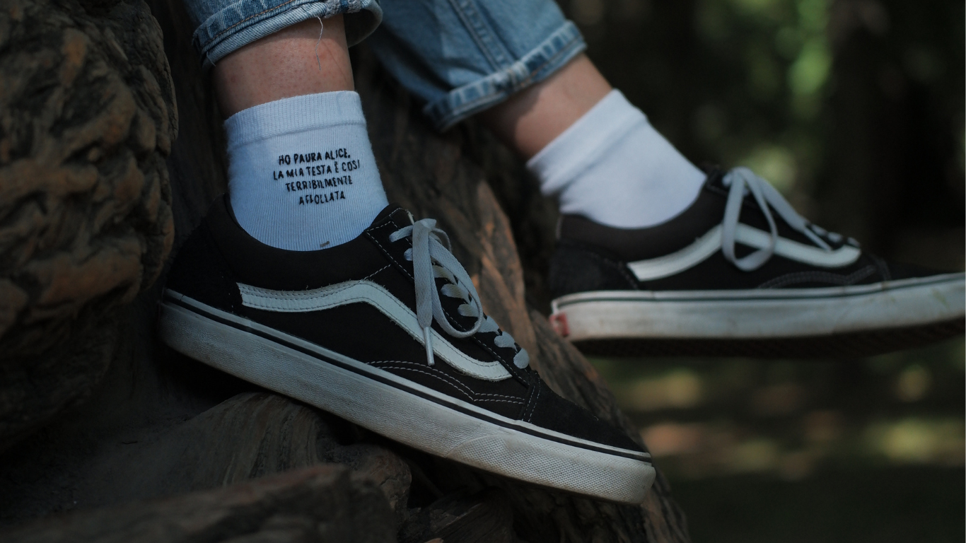 alchemical-design-hand-embroidered-socks-mad hatter-quotes